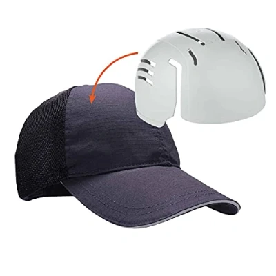 Image of Ergodyne Skullerz 8946 Standard Baseball Cap with Bump Insert, Navy, Hat w/Insert