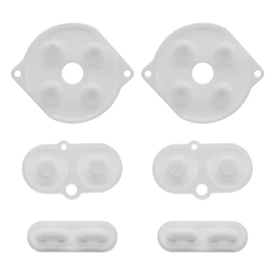 Image of eMagTech 2 Sets Conductive Rubber Button Pads Controller Pad White Replacement Repair Part Compatible with Game Boy Color