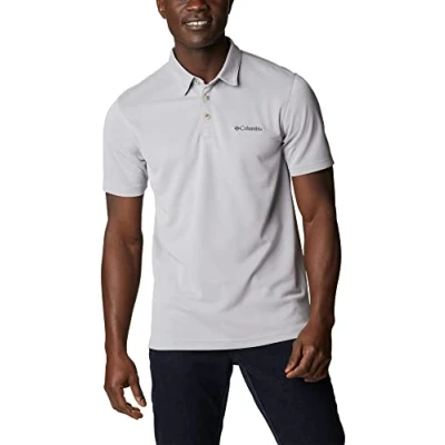 Image of Columbia Men&#039;s Nelson Point Polo Shirt, Grey, Size XXL