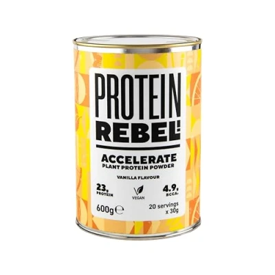 Image of Protein Rebel Vegan Vanilla Powder for Runners, 5 Ingredients, Easy Digest, Sugar Free, Gluten Free