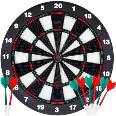Image of HelaCueil Safe Dartboard Set Ø42cm /16.5 inch for Children and Adults with 6 Darts