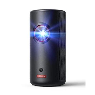 Image of NEBULA Anker Capsule 3 Laser 1080p, Smart, Wi Fi, Mini Projector, Black, Portable Dolby Digital, Autofocus, 120 Inch Picture, Built In Battery(Renewed)