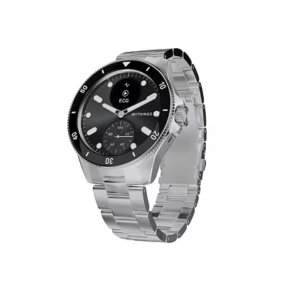 Image of WITHINGS ScanWatch Nova Hybrid Smart Watch Black, 42 mm, Black