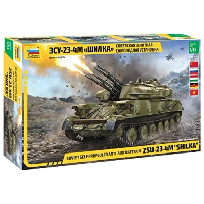 Image of Zvezda 1/35 Zsu 23 4m Shilka Soviet Anti Aircraft Gun ZVE3635