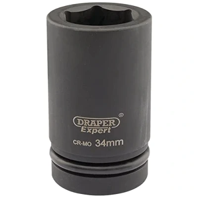 Image of Draper Expert HI TORQ� 6 Point Deep Impact Socket, 1&quot; Sq. Dr., 34mm