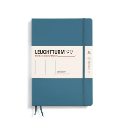 Image of LEUCHTTURM1917 366180 Notebook Composition (B5), Hardcover, 219 Numbered Pages, Stone Blue, Plain