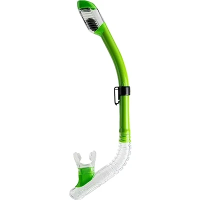 Image of Cressi Unisex Mini Dry&#039; 100 Junior Dry Snorkel, Fluo Green, Uni UK