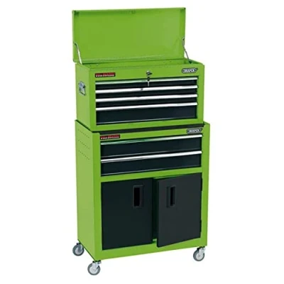Image of Draper Combined Roller Cabinet and Tool Chest, 6 Drawer, 24&quot;, Green