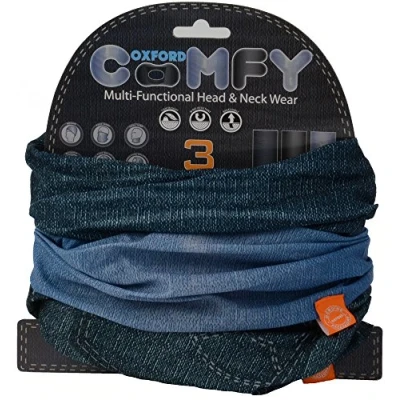 Image of Oxford Jeans Comfy Neck Warmers (Pack of 3) Grey Spot/Black/Denim Effect