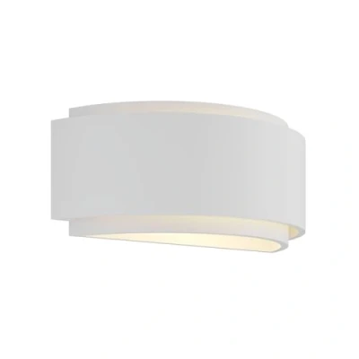 Image of Wall Light &#039;Amran&#039; dimmable (Modern) in White Made of Plaster/Clay for e.g. Bedroom (1 Source, E14) from Lindby Lighting, lamp