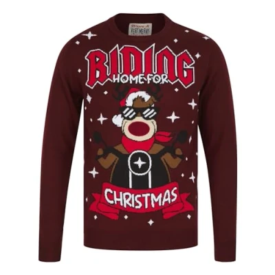 Image of Tokyo Laundry Men&#039;s Merry Christmas &#039;Rude Angel&#039; LED Light Up Xmas Jumper
