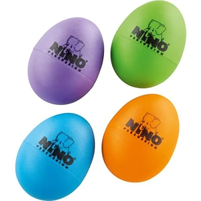 Image of Meinl NINOSET540 2 Nino Percussion Egg Shaker, Aubergine/Grass Green/Sky Blue/Orange
