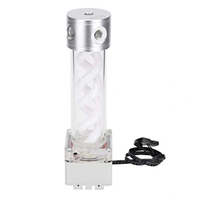 Image of ASHATA Water Cooling Pump, Pump Tank Aluminum Anode 4 Meters Head Computer Accessories PUB FS6MB 24, for (Silver)