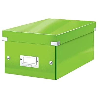 Image of Leitz 60420054 DVD Storage Box, Click and Store Range, Green