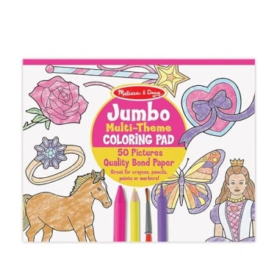 Image of Melissa &amp; Doug Jumbo Colouring Pad Pink