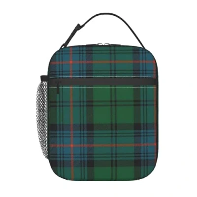 Image of VhoMes Clan Armstrong Tartan,Lunch Bag,Insulated Lunch Box Tote Bag Picnic for Work School
