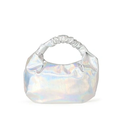 Image of The Drop Addison Soft Volume Top Handle Bag Handbags, Silver Iridescent, One Size