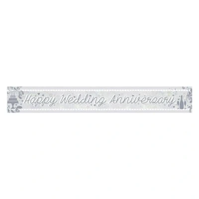 Image of Amscan 9900041 Banner 2.7M Holog H Aniversary