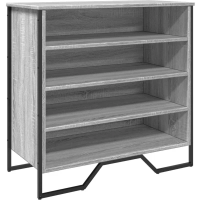 Image of vidaXL Shoe Cabinet Grey Sonoma 80x38x78 cm Engineered Wood