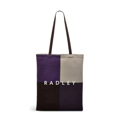 Image of RADLEY London Womens Patchwork Responsible Medium Tote Shoulder Bag in Dark Oak Brown