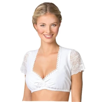 Image of Stockerpoint Women&#039;s dirndl blouse B 3033 dress for special occasions, white, 36 EU