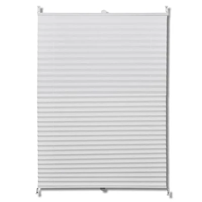 Image of vidaXL Plisse Blind 60x100cm Adjustable White Pleated Window Easy to Install Light Control and Privacy Protection Ideal for Kitchen, Bedroom, Office, Bathroom Multiple