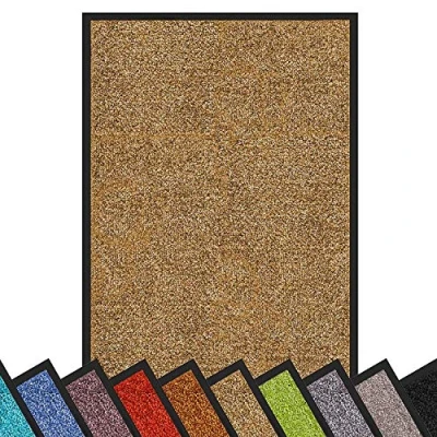 Image of etm Dirt Trapper Door Mat Entrance Rhine (Beige, 120 x 180 cm) Indoor &amp; Outdoor Doormat, Washable Front Non Slip Backing Super Absorbent Floor Rug Barrier
