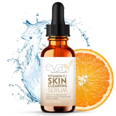 Image of Vitamin C Plus Skin Clearing Serum With Hyaluronic Acid Serum, Retinol, Organic Aloe, for Face Anti Aging Face, Acne Brightening and Dark Spots (30 ml)