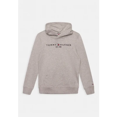Image of Tommy Hilfiger Essential Hoodie Unisex for kids, Size: 9 12m, Light grey heather