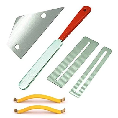 Image of Guitar Polish Tools Set Fret Crowning File, Rocker, Fingerboard Protectors Dressing Tool Kit