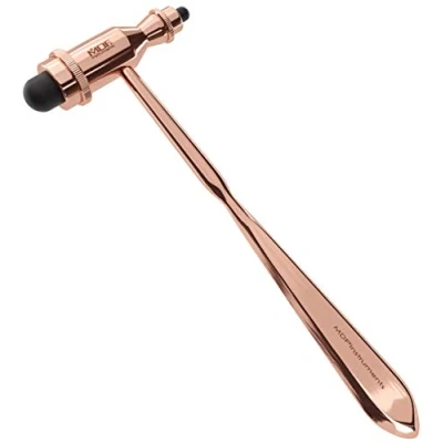Image of MDF® Tromner Neurological Reflex Hammer with Pointed Tip Handle for Cutaneous and Superficial Responses Free Parts Life (Rose Gold/Black) (MDF555 RG)