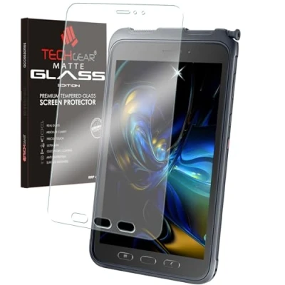 Image of TECHGEAR Anti Glare Galaxy Tab Active 3 8&quot; MATTE Glass Edition, Tempered Screen Protector [9H Toughness] [Scratch Resistant] Designed For Samsung SM T570 / T575 T577