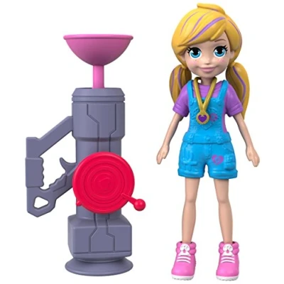 Image of Mattel Polly Pocket Active Pose Doll Zip n&#039; Blast