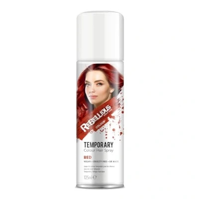 Image of hair colour spray 125ml temporary made in UK ultimate coloured wash out kids &amp; adults (Red)