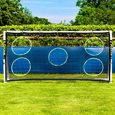 Image of FORZA 8ft x 4ft Kids Football Goal Kick Off the Fun! Durable All Weather uPVC Goals [Optional Target Sheet, Garden &amp; Carry Bag Included] (Goal and Sheet)
