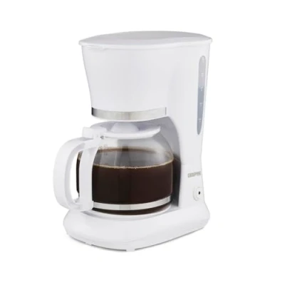 Image of GEEPAS 1.5L Filter Coffee Machine 800W Maker for Instant Coffee, Espresso, Macchiato &amp; More Boil Dry Protection, Anti Drip Function, Automatic Turn Off Feature, White