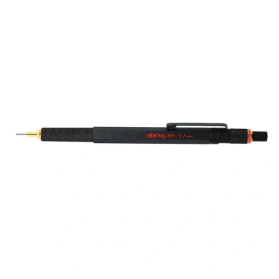Image of rOtring 800 Mechanical Pencil HB 0.7 mm Black Metal Barrel