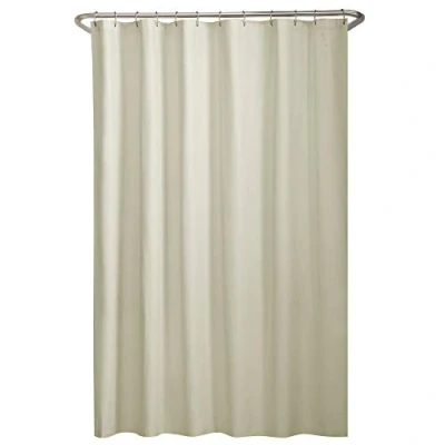 Image of Zenna Home Water Repellent Fabric Shower Liner, Polyester, Bone, 70&quot; W x 72&quot; L (Pack of 1)