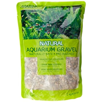 Image of Marina Decorative Aquarium Gravel Natural Creek, Grey, 2 4 mm, Kg