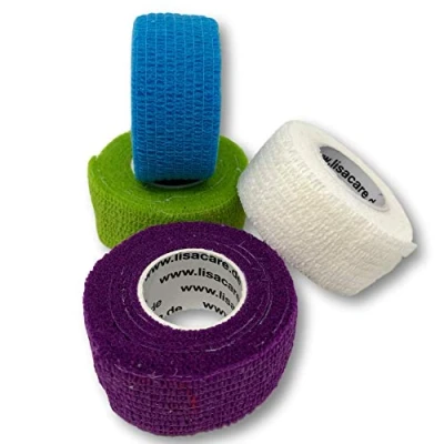 Image of Lisa Care Finger Dirt Grease and Repellent Elastic Waterproof Plaster Selection of Colours 4 Rolls 2.5 cm x 4.5 m