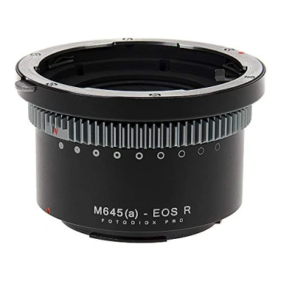 Image of Fotodiox Pro Lens Mount Adapter Compatible with Mamiya 645 (M645) AF/AF D Lenses to Canon RF Camera