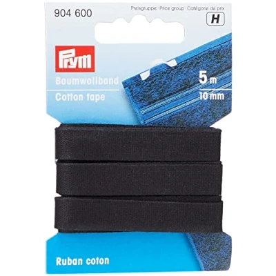 Image of Prym Cotton Tape Black, 9.3 x 6.7 1.2 cm