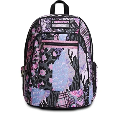 Image of Seven S.P.A. Advanced School Backpack, Black Roses, standard size, Casual