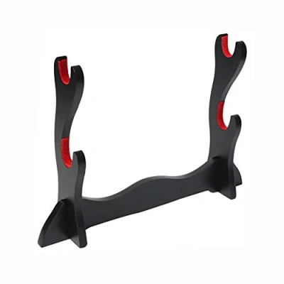 Image of GOONSDS Samurai Sword Katana Holder Stand Bracket Rack Display Black 2Tier
