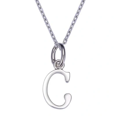 Image of VIKI LYNN Women Girls 925 Sterling Silver C Initial Necklace