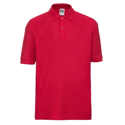 Image of Russell Athletic Childrens Unisex Childrens/Kids Polo Shirt (Classic Red) Size 3 4Y