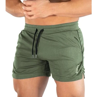 Image of Superora Mens Running Gym Sport Shorts Breathable Outdoor Workout Training with Pockets Army Green