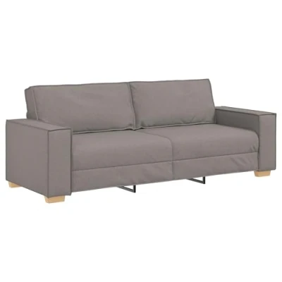 Image of vidaXL 3 Seater Sofa in Taupe, 180 cm, Made of Fabric
