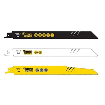 Image of 3 x SabreCut SCRSKM3B Mixed 225mm S1110DF S1122HF S1122BF Fast Wood and Metal Cutting Reciprocating Saw Blades Compatible with Bosch Dewalt Makita many others
