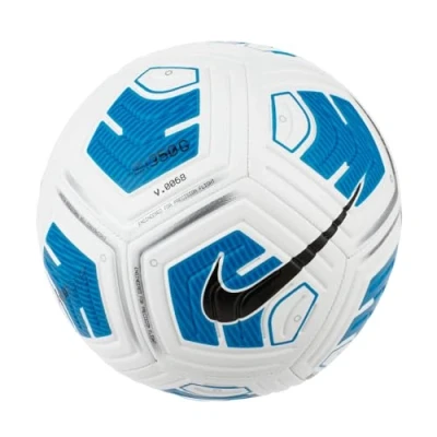 Image of Nike Unisex&#039;s NK Strk Team 350G SP21 Recreational Soccer Ball, White/Blue/(Black), 5